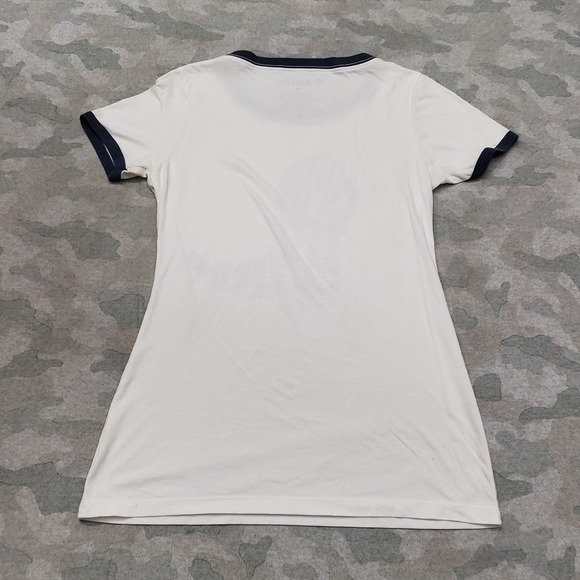 Ariat Top Womens Small White Short Sleeve Ringer Western Rodeo Ranch - Picture 6 of 9